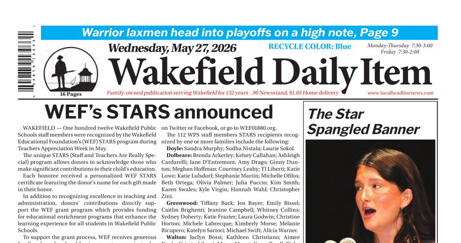 Front Page: May 27, 2026