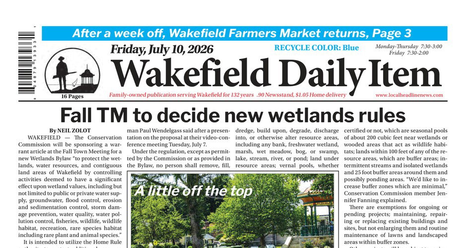 Front Page: July 10, 2026