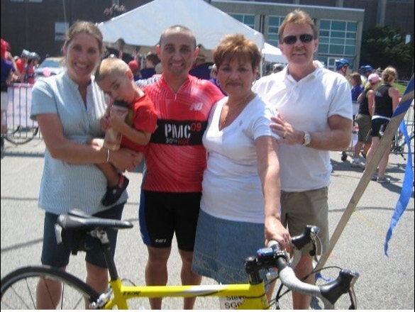 A father and son ride together for cancer research