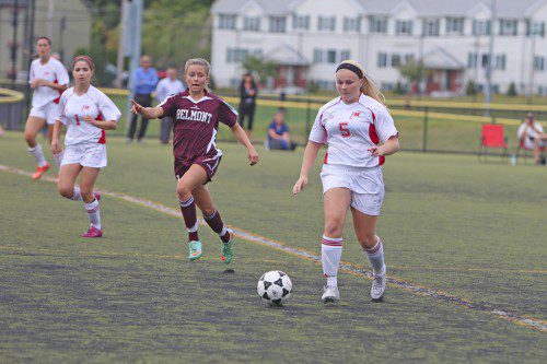 THE MHS Lady Raider soccer team won 2 of 3 league games this week after a 1-0 victory over Burlington. Pictured is midfielder Hannah Butler. (Donna Larsson photo) 